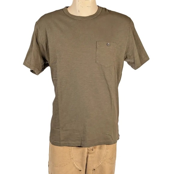Tdd Snyder Mens Short Sleeve Green Button Pocket T Shirt USA Sz XL NWT 68 - Picture 1 of 5